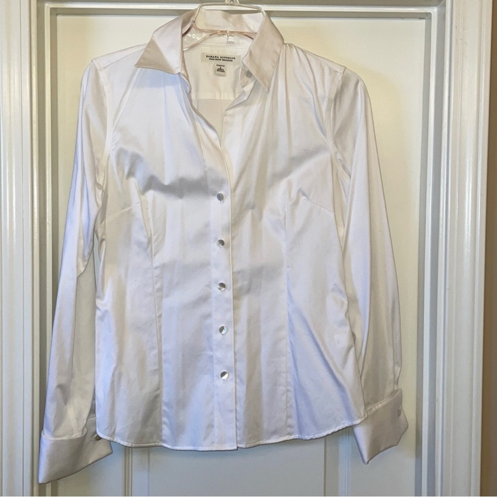 Banana Republic Classic White No Iron Shirt, 2